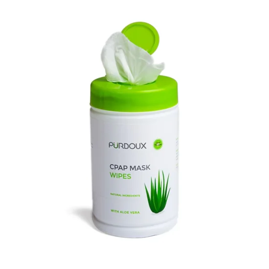 CPAP mask wipes with aloe vera designed for gentle cleaning.