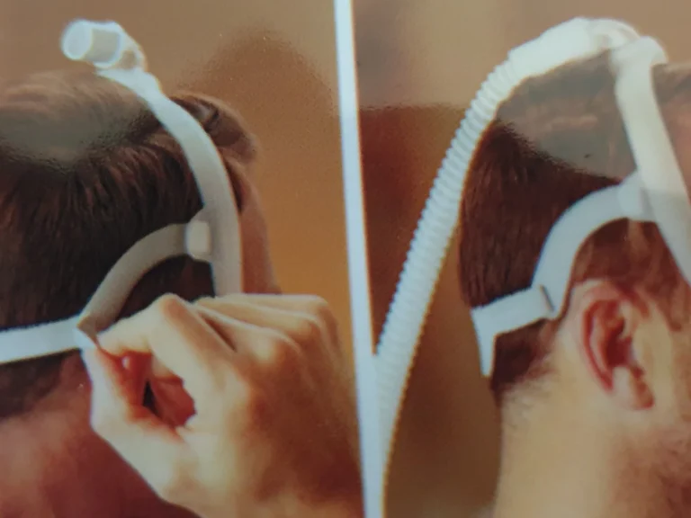 ResMed AirMini CPAP tubing with flexible lightweight design for smooth nightly therapy.